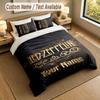 Bedding Set 1 Duvet Cover 2 Pillowcases Led Zeppelin Print Soft Bed Linen Bedroom Decor