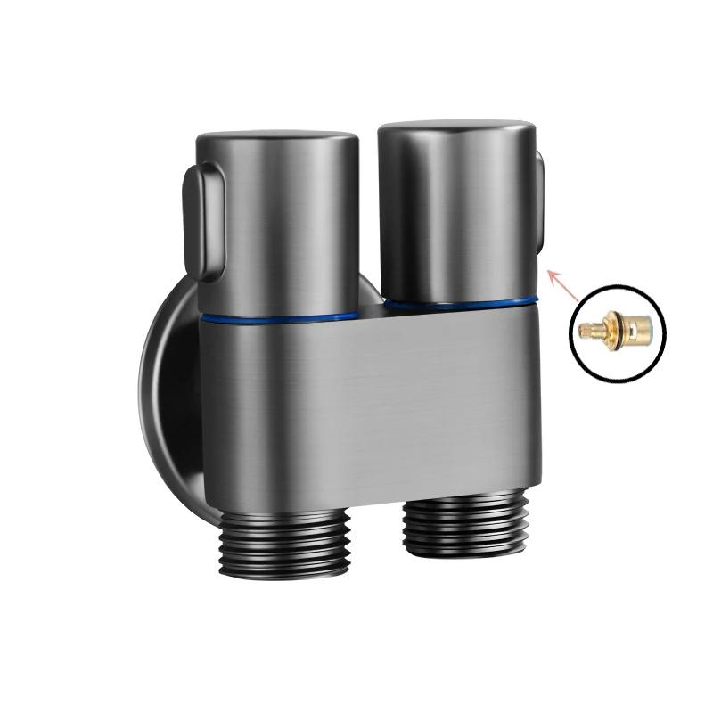 Bidet Toilet Sprayer Set Spray Water Bathroom Handheld Bidet Sprayer Toilet Shower Double Outlet Angle Valve Toilet Accessories