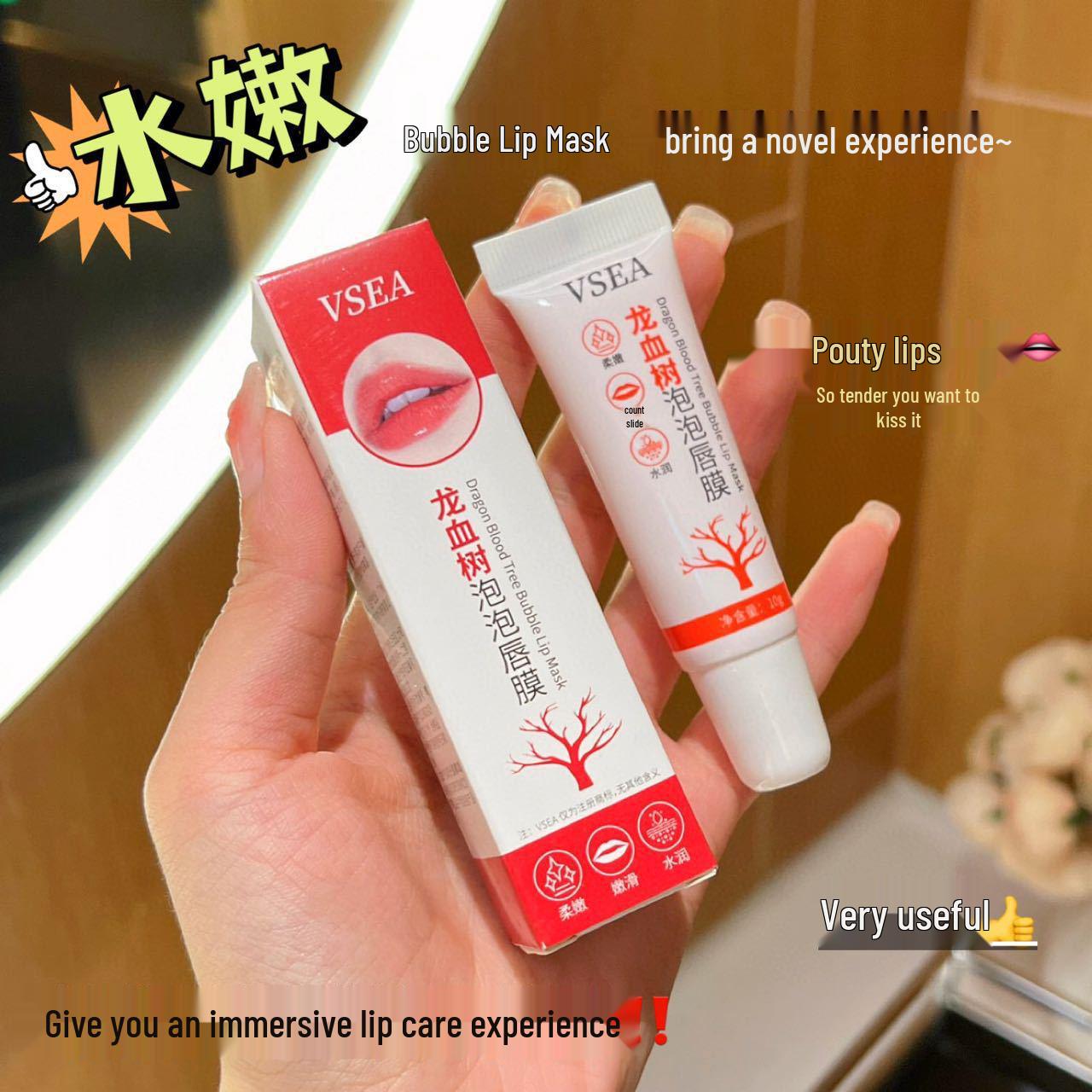 

VSEA Dragon Blood Tree Lip Mask and Balm: Moisturizing, Nourishing, Exfoliating, and Lightening for Smooth Lips.