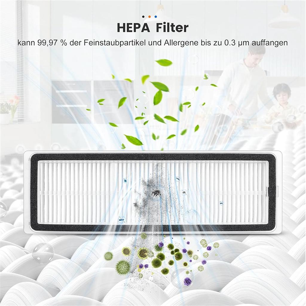 For Xiaomi Robot Vacuum X20+ Robot Vacuum Cleaner Main Side Brush Hepa Filter Mop Cloth Dust Bags Replacement Parts