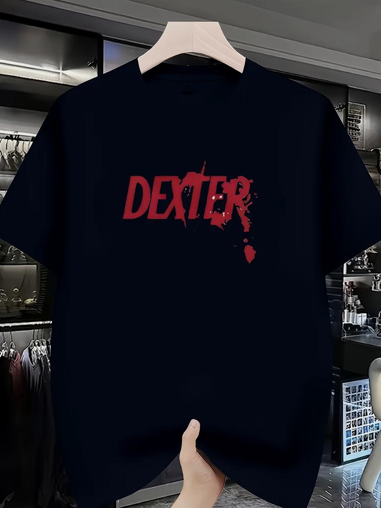 Neuheit Dexter Horrorfilm Stil Grafik T-Shirt Damen Unisex Baumwolle T-Shirt Sommer Frühling Übergroße Oberteile Streetwear Harajuku Rundhals