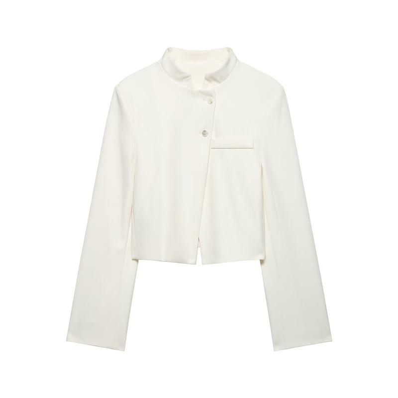 PB & ZA Women's Style New Fashion Breasted Temperament Zhongshan Collar Long-sleeved Blazer