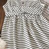 Girls' Fashionable Dress 2025 Summer Children's Casual Striped Sleeveless Dress