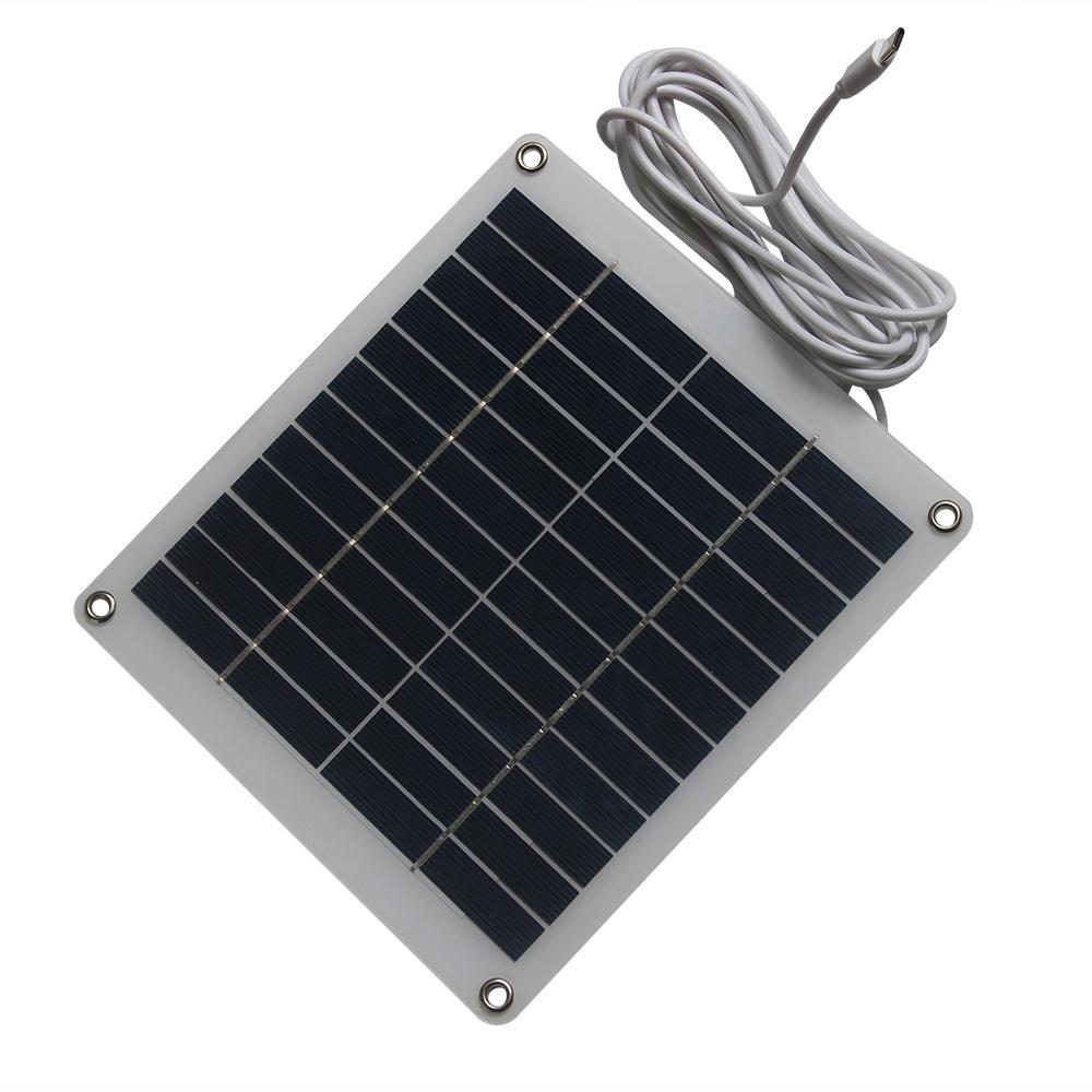 5W 12V Solarpanel-Ladegerät mit Typ-C-Ausgang für Sicherheitskamera/CCTV-Monitor, Outdoor-Stromversorgung