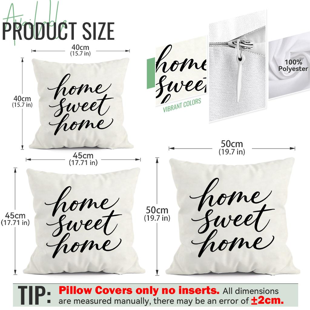 Sweet Home Cushion Pillowcase Printed Polyester 40/45/50cm Throw Pillowcover Decorative Sofa Cushion Pillowslip Home Decor