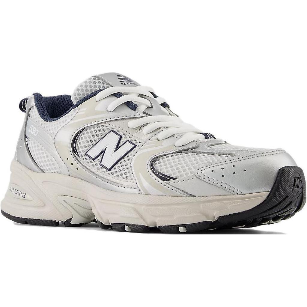 New Balance NB 530 Comfortable Low top Kids' Running Shoes White Blue Silver Unisex GR530KA
