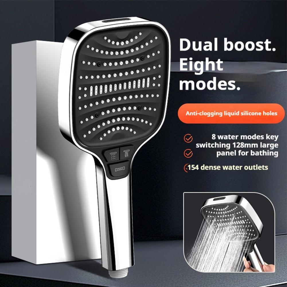 User Friendly Adjustable Shower Head with 8 Modes and High Pressure Flow