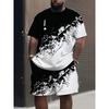 Summer T-shirt and Shorts Set 3D Printed Casual Beach Men's Sport Wear