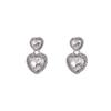 High-End Zirconia Heart Stud Earrings: Elegant, Versatile, and Trendy Women's Accessories