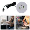 Sofa Desktop Hole Embedded USB Charger USB C Phone Charger for Laptop PC Office Mobile Phone Charging Socket Replace