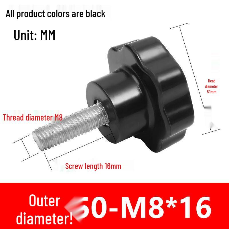 Star-Shaped Bakelite Hand-Tightening Screw Handle (M4-M10)