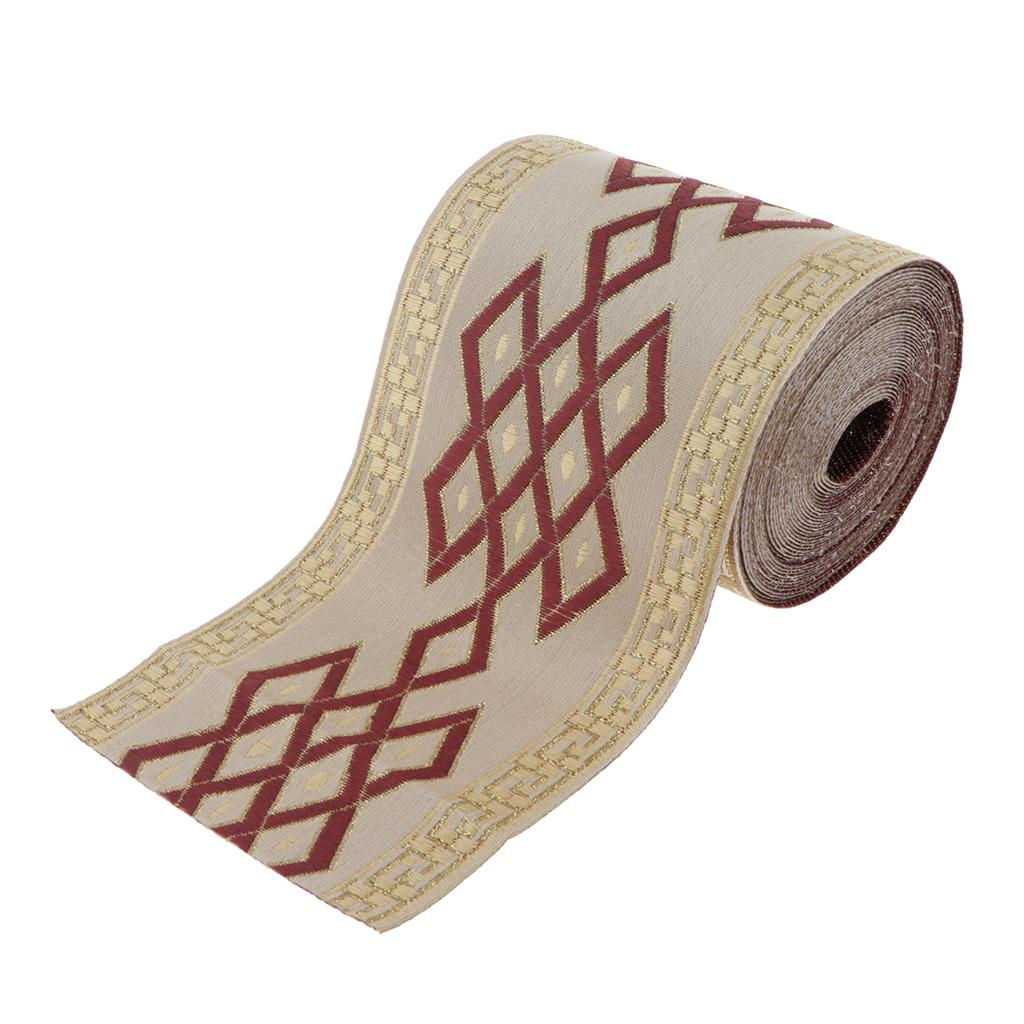 

5 Meters Ethnic Style Jacquard Ribbon Curtain Clothing Bags Decor 6cm