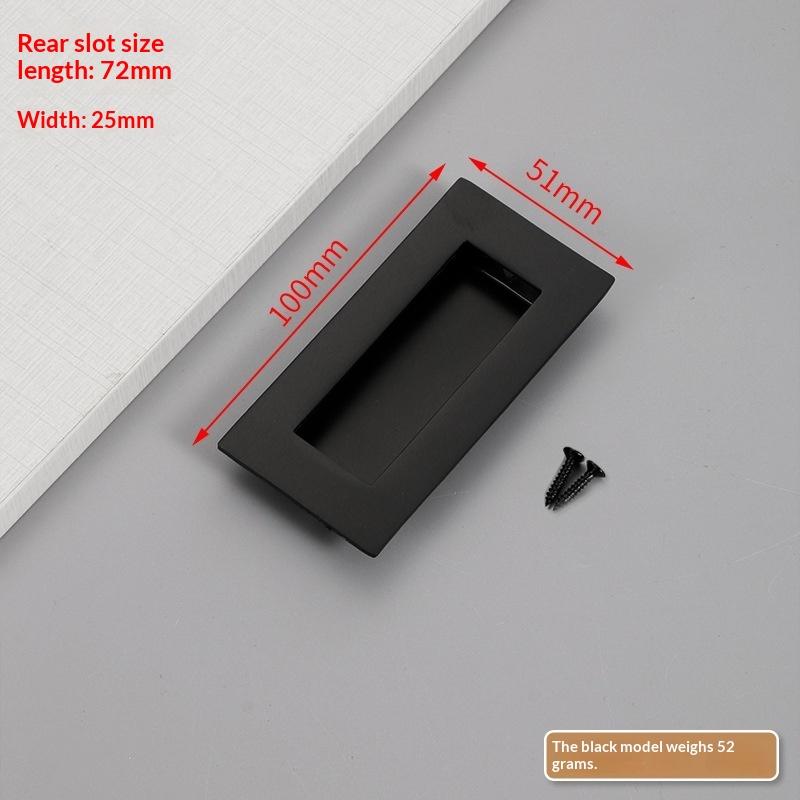 Poignée cachée en acier inoxydable Poignée de porte coulissante intégrée Poignée de tiroir de porte coulissante intégrée Poignée Noir Or Bronze