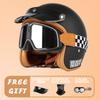 VGV DOT Certified Retro Cruise Motorcycle Helmet Men's and Women's Electric Vehicle All-season Riding Half Helmet Motorcycle 3/4