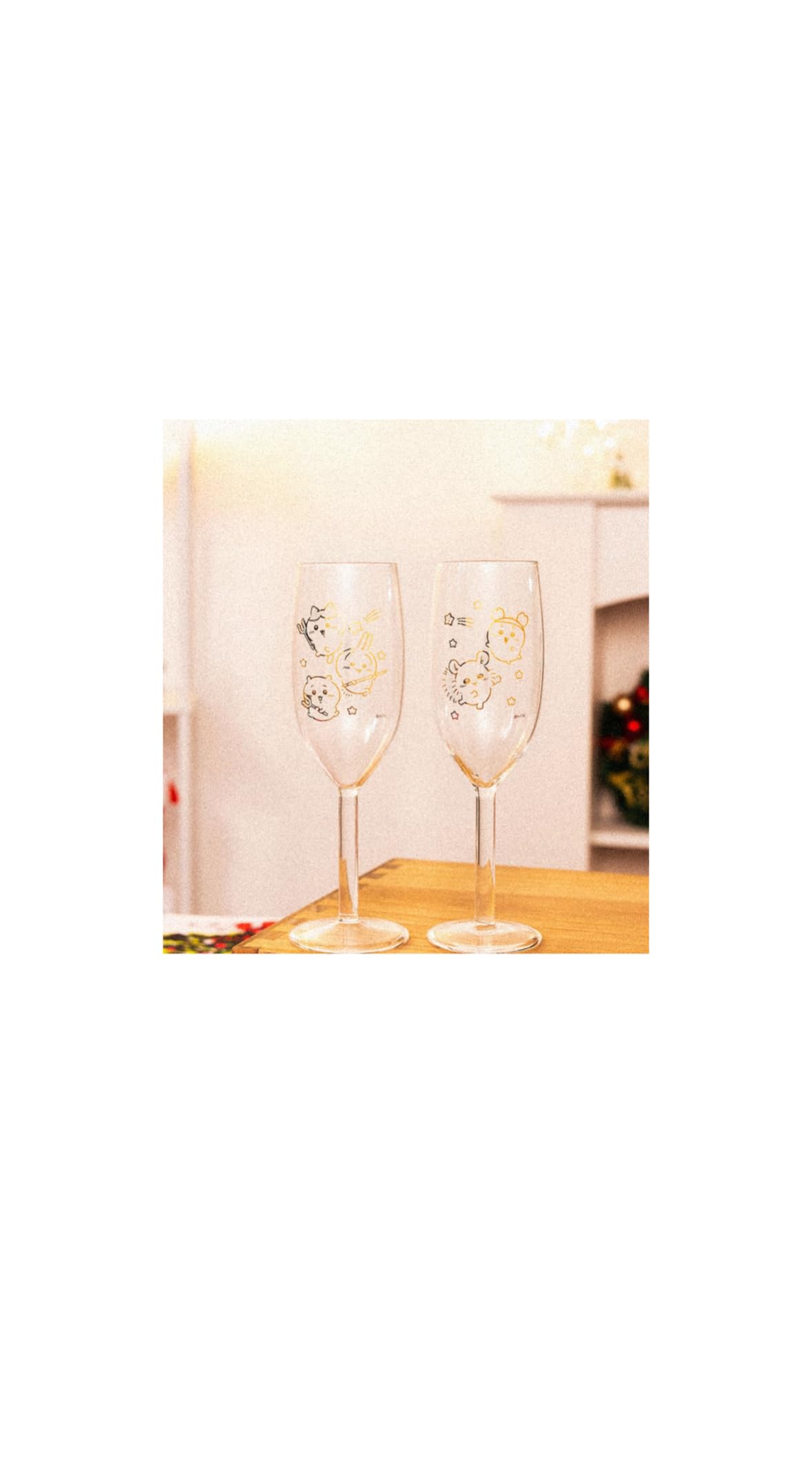 

Official Chiika Champagne Glass 19cm Set, Approx. (2, Gold)