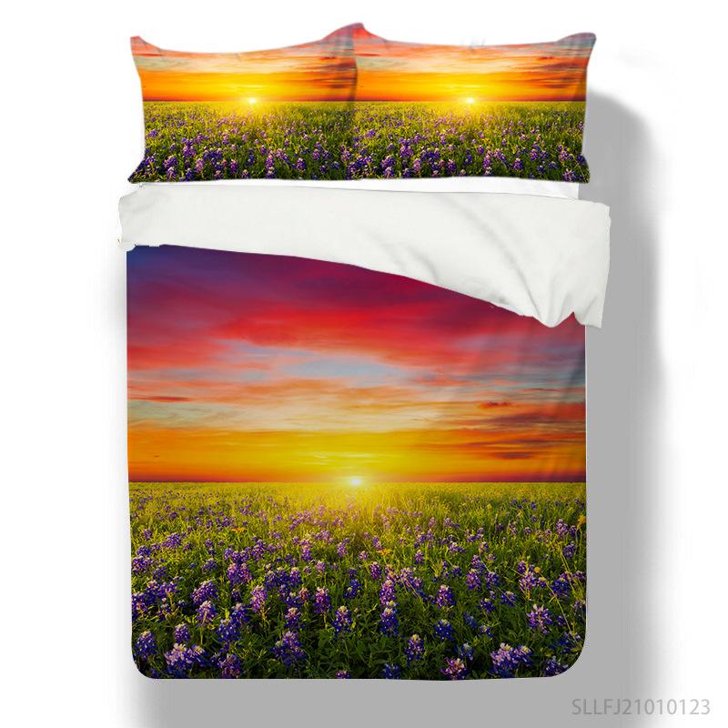 Huahai Serie Digitaldruck Bettbezug Kissenbezug Zwei- oder Dreiteiliges Set Polyester