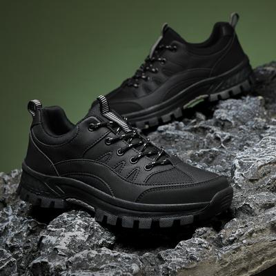 Professional New Outdoor Mountaineering and Rock Climbing Comfortable Solid-color Striped Men's Large-sized Sports Shoes