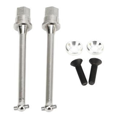 2 Peças Eixo Traseiro Drive Shaft RC para Carro RC Axial Yeti JR 1 18 Eixo de Transmissão de Reposição Prata