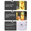 4PCS Electronic Candle Christmas Decoration Transparent With Printed LED Simulation Flameless Candle Ambient Lighting Xmas Gift