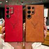 For Samsung S25 S21 S22 S23 FE S24 Ultra Plus Soft Leather Deer Head Back Cases For Galaxy A56 A36 A26 A16 A55 A54 A53 A34 Cover