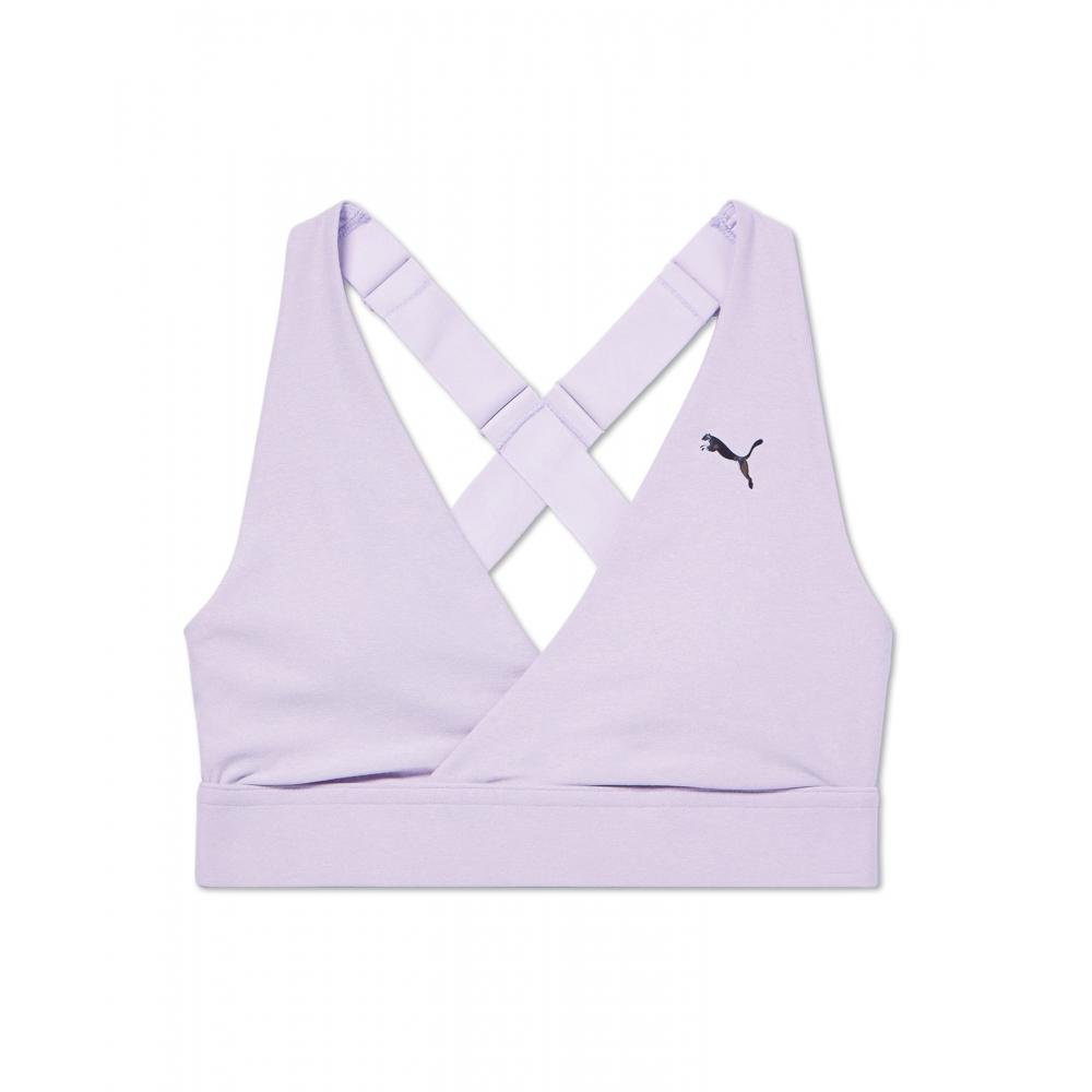 

PUMA Mid Impact Yogini Crossover Bralette Lavender 523625 68