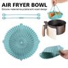 Reusable Air Fryer Baking Tray Silicone Airfryer Liner Oven Mat with Handle Basket Pizza Fried Chicken Grill Pan Mat For Kitchen
