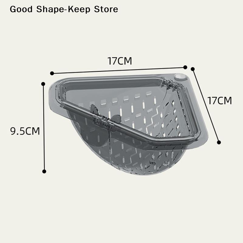 Sink Food Catcher Corner Basket Magnetic Suction Drainage Triangle Drying Rack No-Drill Kitchen Cleaning Drain Baskets 1PC