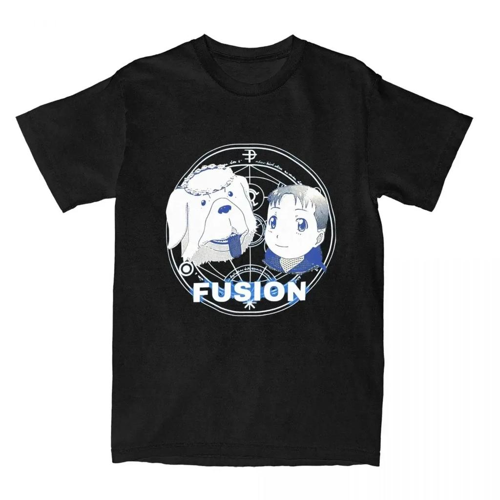 Fullmetal Alchemist T-Shirt Oversized Y2k Brotherhood Alphonse Elric Black Shirt Tee Graphic T Shirts Top Female Male Clothing