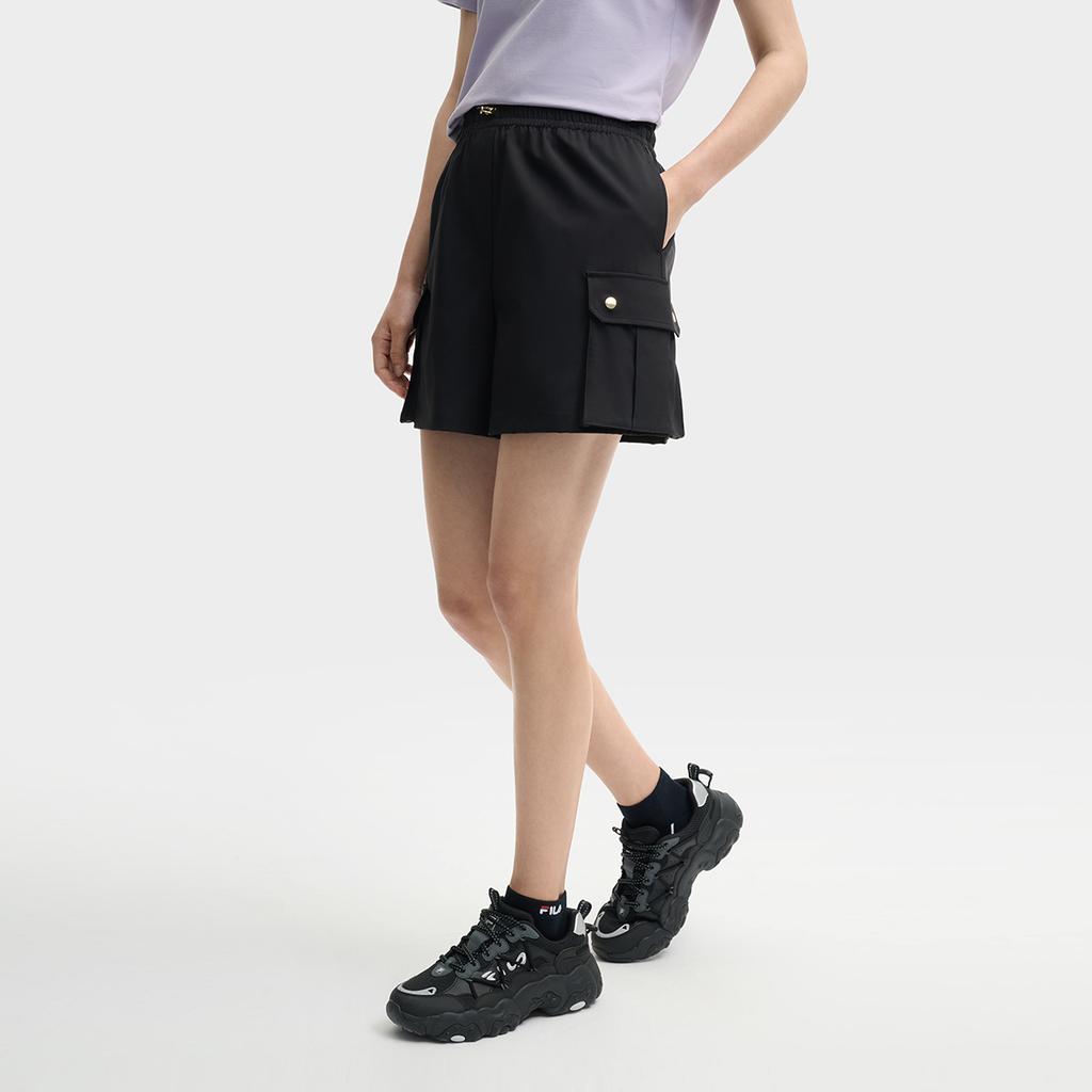 New FILA MILANO Collection Casual Shorts Women's Jet Black F11W525804FBK