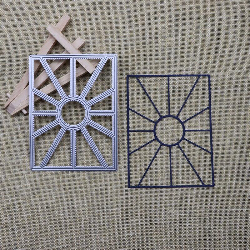 Metal Cutting Dies Rectangle Background Sunlight Scrapbook Paper Craft Knife Mould Stencils
