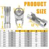 9pcs 10-22mm Oil Pipe Car Wrench Removal Tool Kit Oil Pressure Sending Unit Removal Kit Oxygen Sensor Wrench Removal Tool