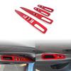 4Pcs Red Style Door Lock Glass Control Button Panel Cover Window Lift Switch Panel Trim Compatible with Hyundai Elantra N 2022-2025 Elantra N Line