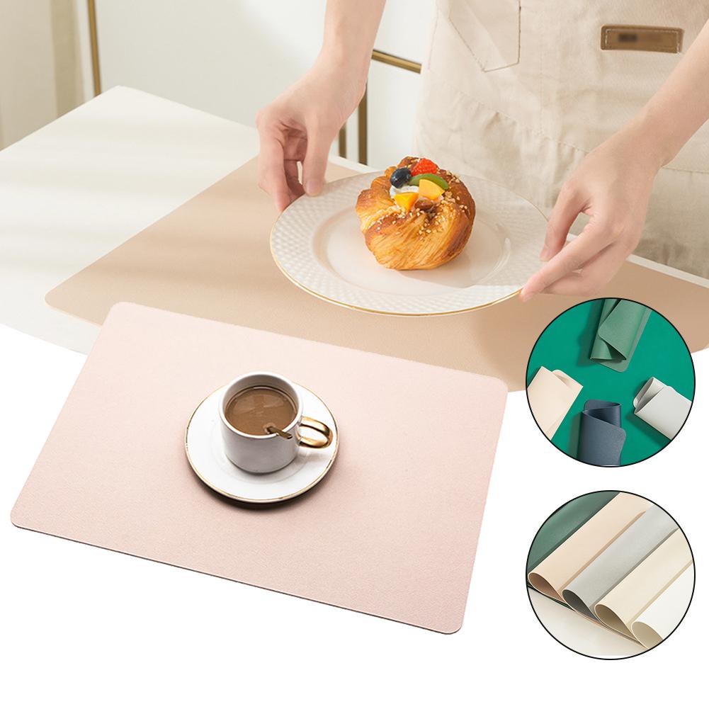 PU Leather Placemat Multipurpose Non-Slip Heat Resistant Table Mat For Home
