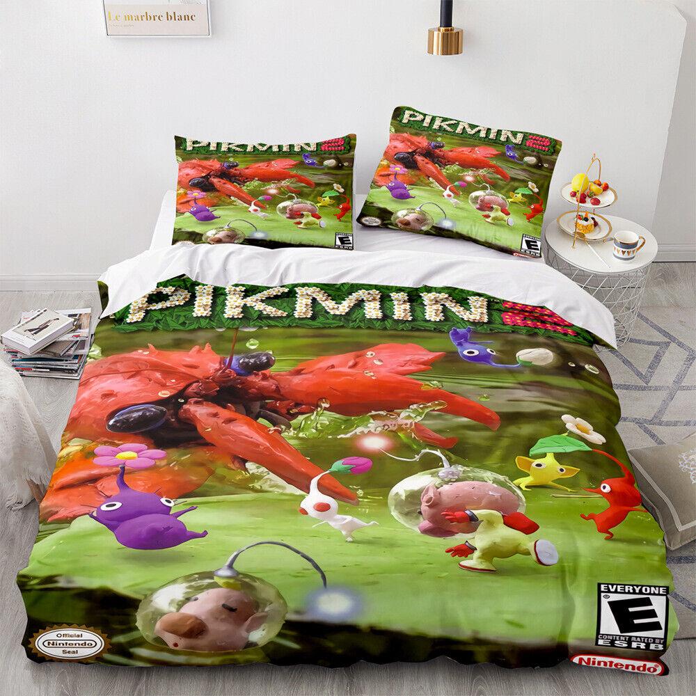 Game Pikmin Bedding Sets Hocotate Olimar Comforter Quilt Bed Cover Duvet Cover Pillow Case 2-3 Pieces Sets Kids Adult Size