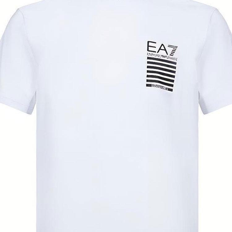 Emporio Armani Letter Logo Casual Simple Short Sleeve T-Shirt Men tops White 3HPT01-PJ3BZ-1100