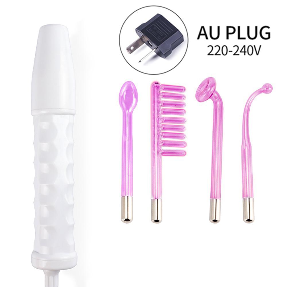 4-IN-1 Portable High Frequency Facial Beauty Machine Electrode Purple Light Glass Tube Wand Acne Massage Facial SPA Skin Care