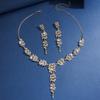 Klassischer Modeschmuck Beliebter Schmuck Ähren-Mode Kreative Halskette Ohrringe Zweiteiliges Set Mode Hochzeitszubehör