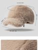 Winter Faux Mink Korean Baseball Cap for Women - Thick Warm Duckbill Hat