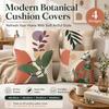 Mid Century Modern Botanical Pillowcase D Flat Printed Peach Skin Cushion Cover Boho Geometric Couch Living Room Home Decor