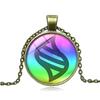 Anime Mega Stone Poke Necklace Glass Dome Cabochon Pendant Jewelry Choker Necklaces for Women Gift