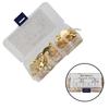 150pcs Brass Cable Lugs Assorted Sizes Copper Ring Connectors for M3 M5 M6 M8 M10 with Clear Storage Container