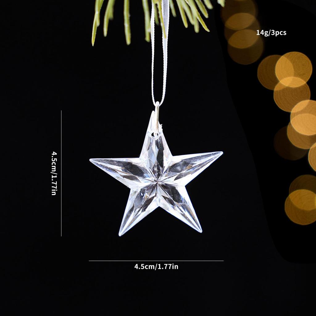 New Acrylic Christmas Tree Ornaments: Reindeer, Angel, and Snowflake Pendants.