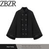 Za Export New Arrival Women's Clothing ZR Fashion Style French Design Fashionable All-Match Double Breasted Batwing-Sleeved Jacket Outwear