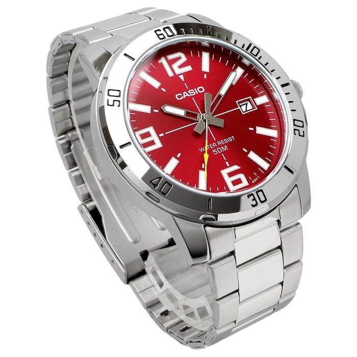 Casio Standard Analog Quartz Men's Watch MTP-VD01D-4BV (Red Metal Band)