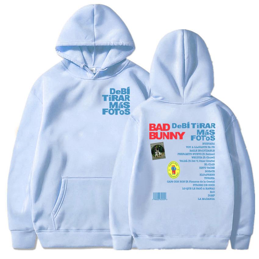 2025 Album DTMF Debí Tirar Más Fotos Hoodies Bad Bunny Fashion Singer Print Sweatshirts Cartoon Bear Graphic Clothes for Women