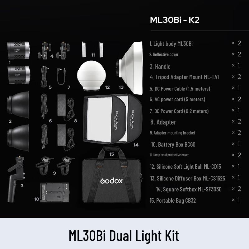 Godox ML30Bi Bi-color LED Video Light