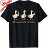 2026 Off To Actively Monitor Testing Day Goose TShirt Teacher Meme Graphic Tee Unisex Gift Apparel for Educators Men Clothing