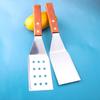 Stainless Steel Frying Spatula with Wooden Handle Non-stick Hamburger Turner Steak Pancake Burger Flipper for Restaurant