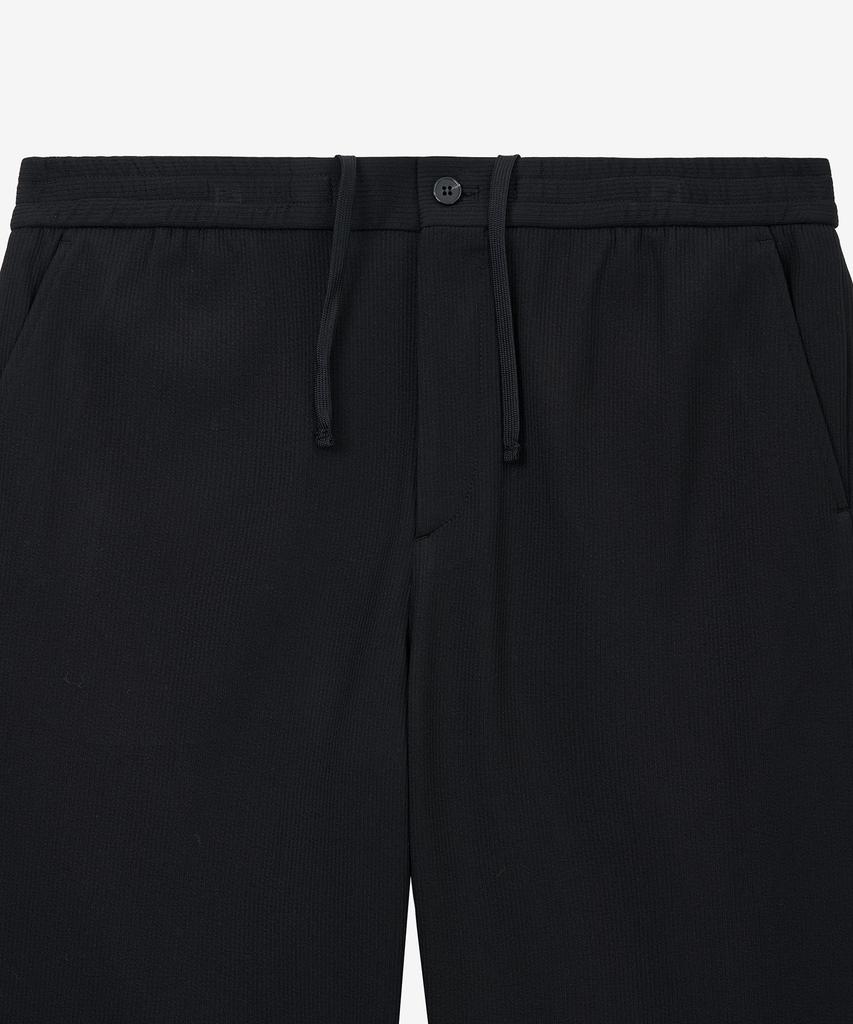 Tienjiti Wide Fit Ribbed Banding Pants (Black) Tnpa6E109Bk