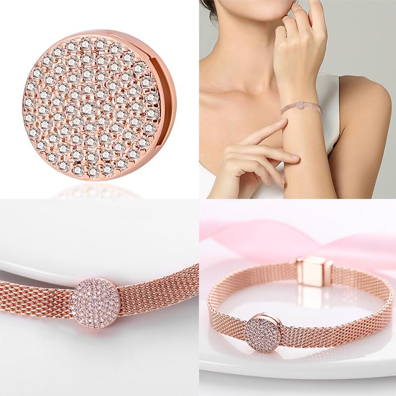 925 Silver Lucky Flat Charms Fit Original Flat Bracelet DIY Jewelry Making Women Gift 925 Sterling Silver